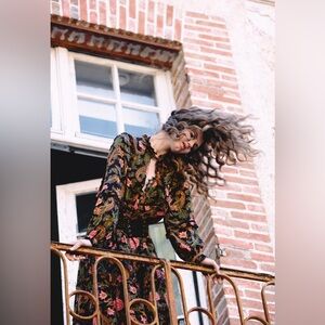 Spell & the Gypsy x Free People Etienne Maxi Gown Noir Paisley Floral Size Small